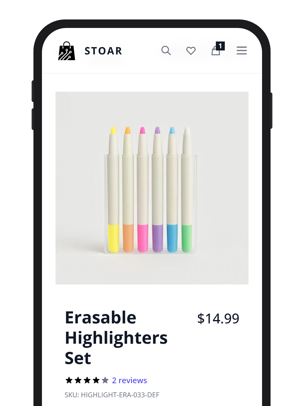 Stoar mobile app — inventory management
